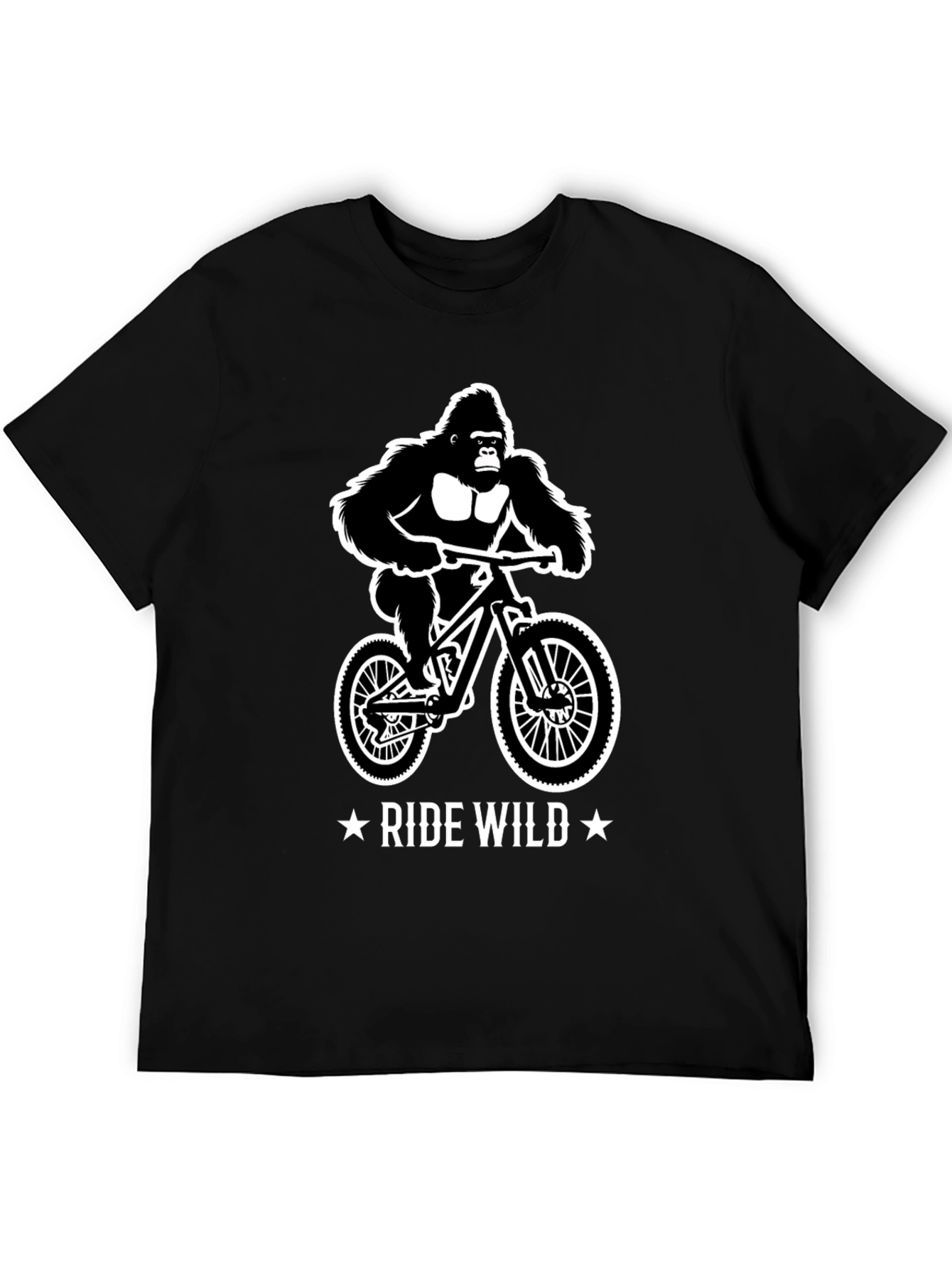 Ride Wild Gorilla T-Shirt - Mountain Biker Gift