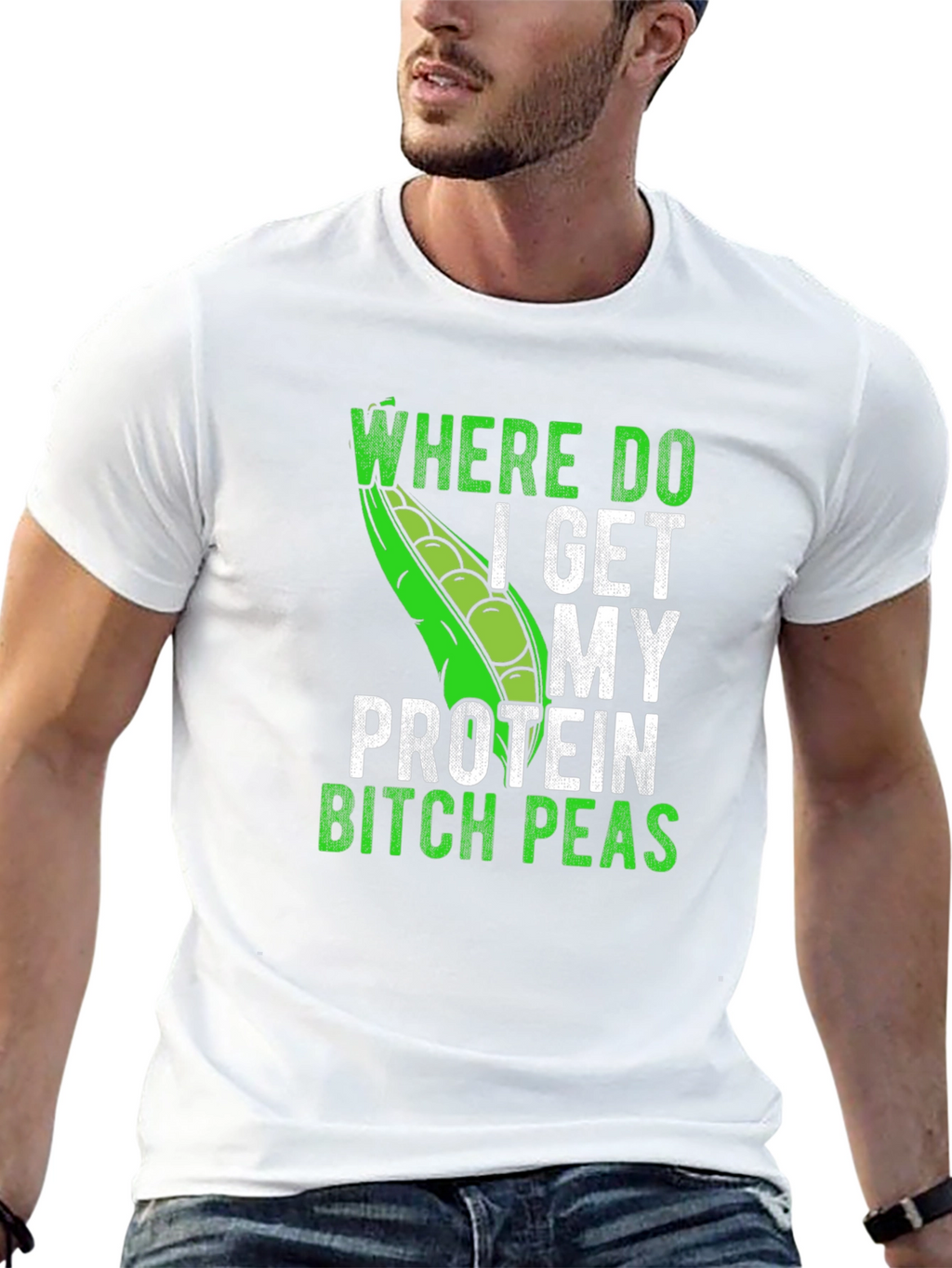 Funny Vegan Protein Peas T-Shirt