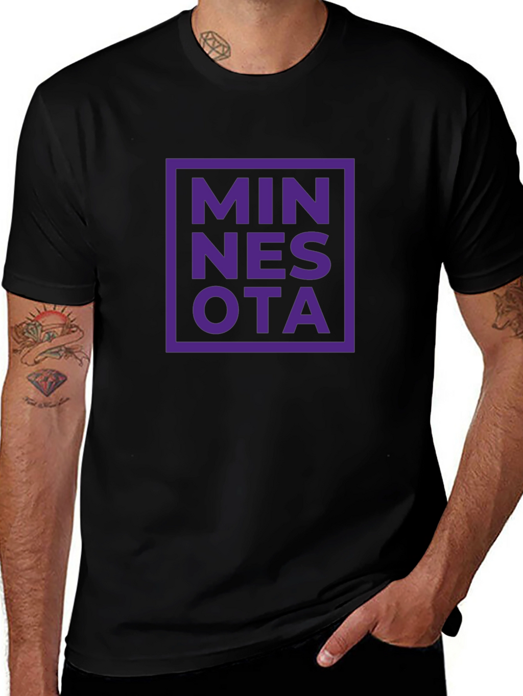 Minnesota Graphic Tee - Black Short Sleeve T-Shirt