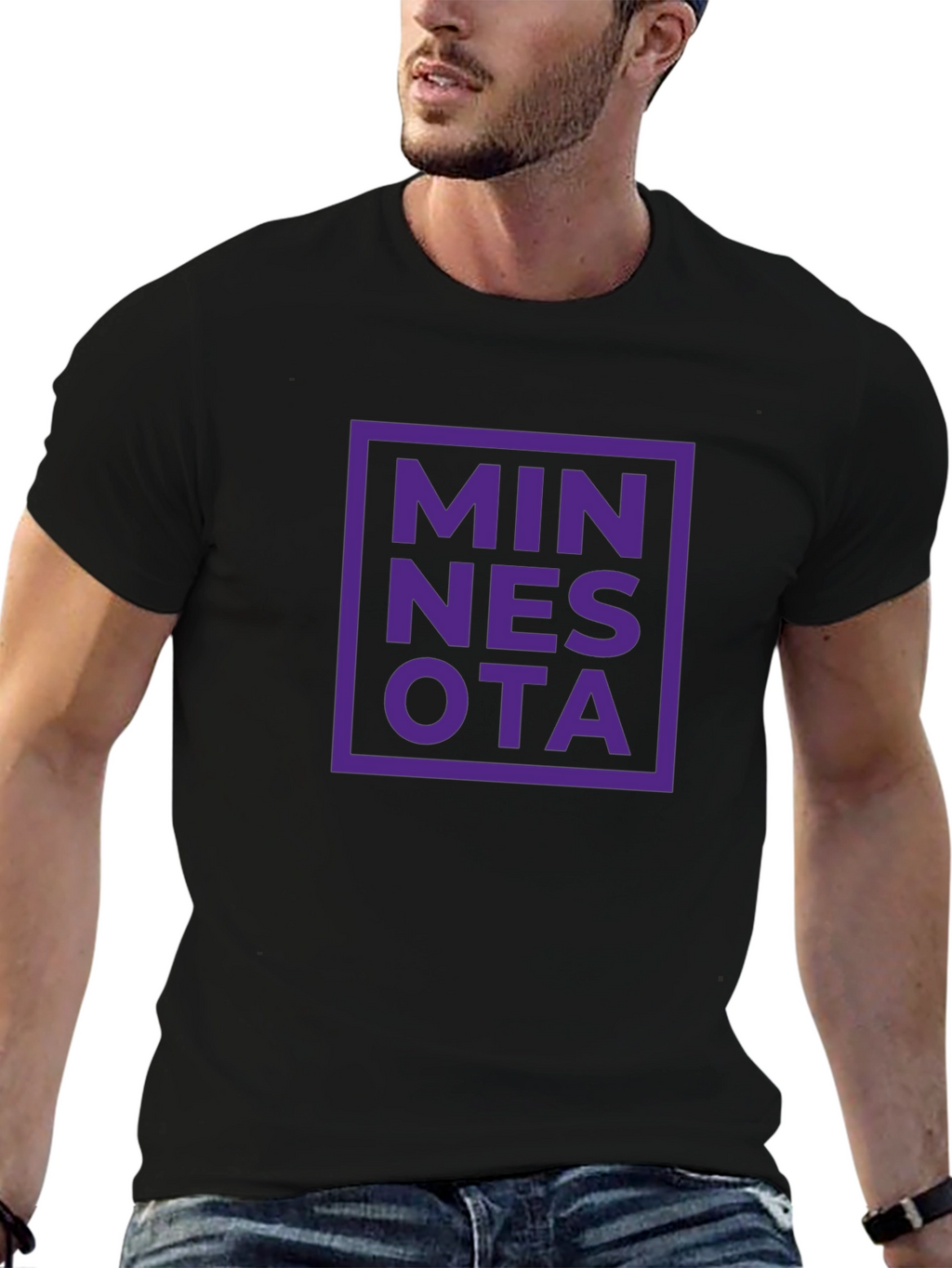 Minnesota Graphic Tee - Black Short Sleeve T-Shirt
