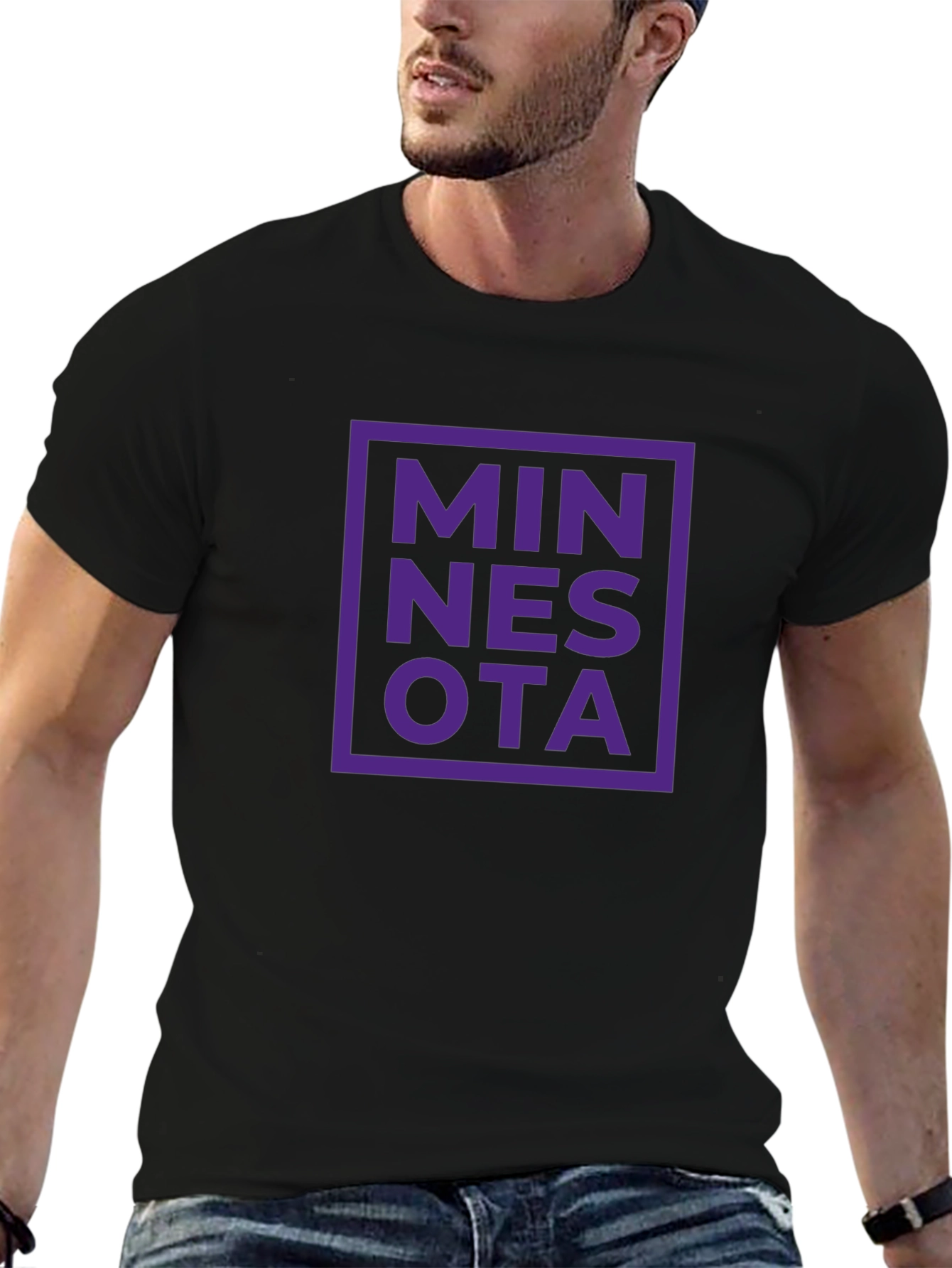 Minnesota Graphic Tee - Black Short Sleeve T-Shirt