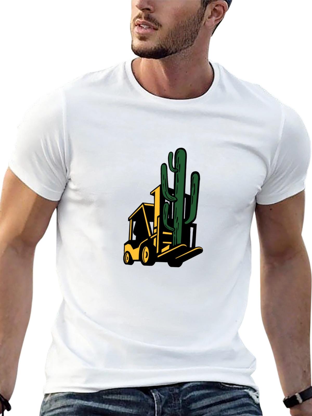 Cactus Forklift Graphic Tee