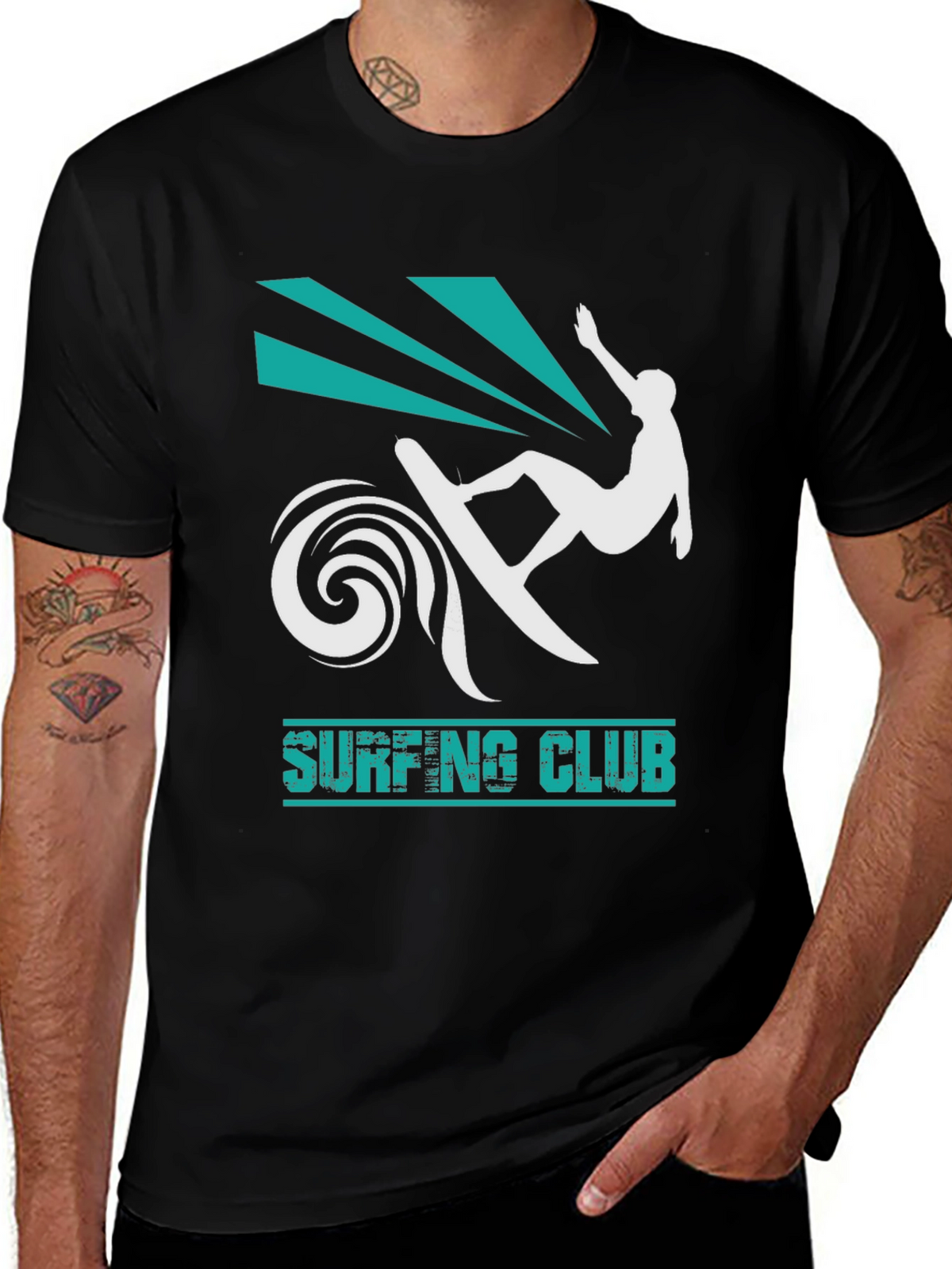 Surfing Club Black T-Shirt