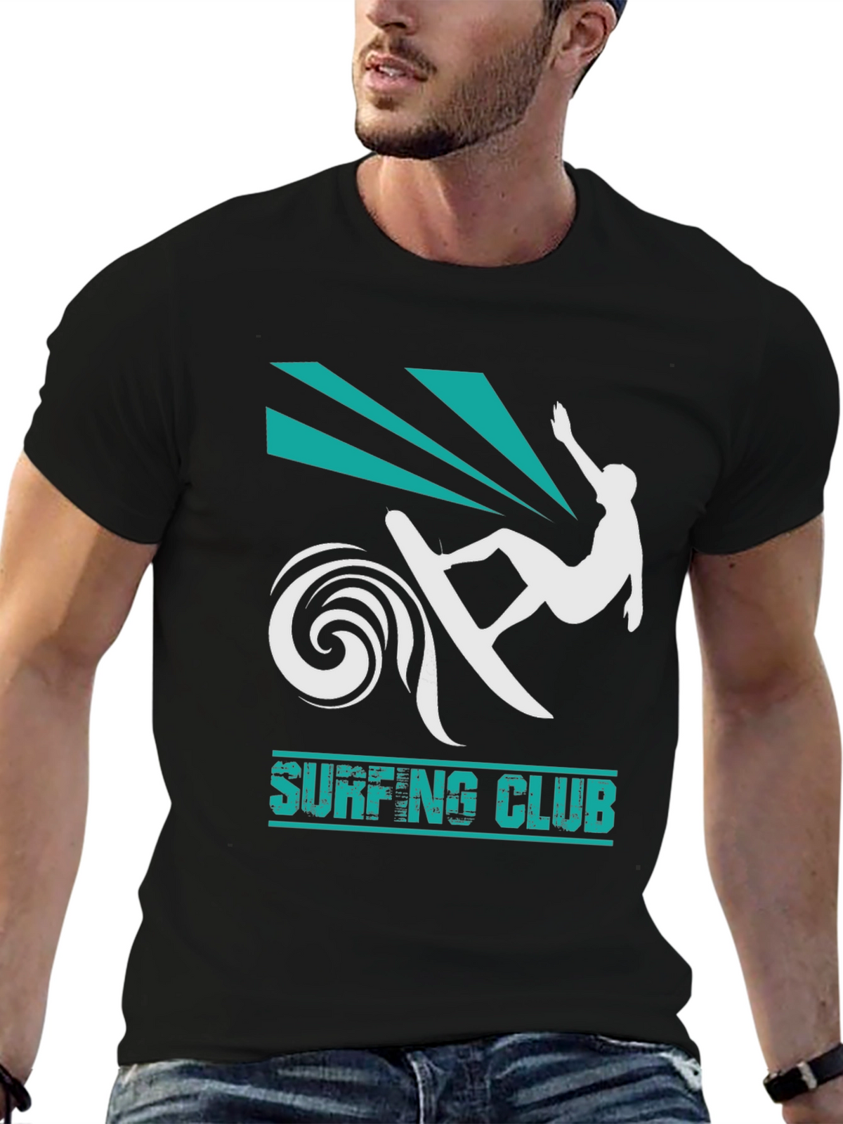 Surfing Club Black T-Shirt