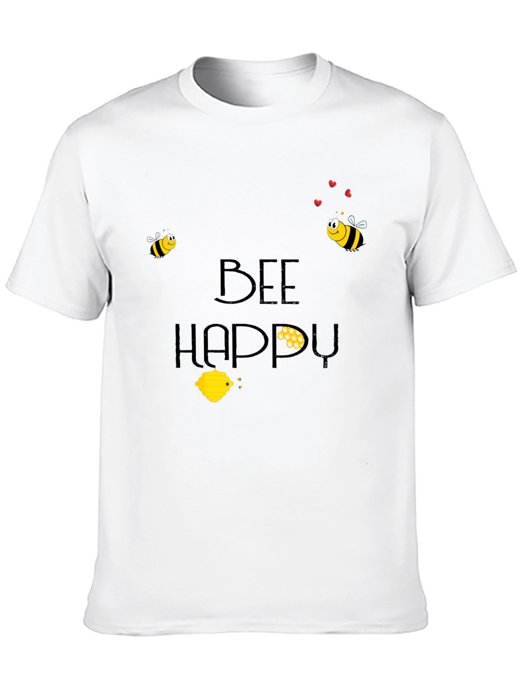 Bee Happy Black T-Shirt