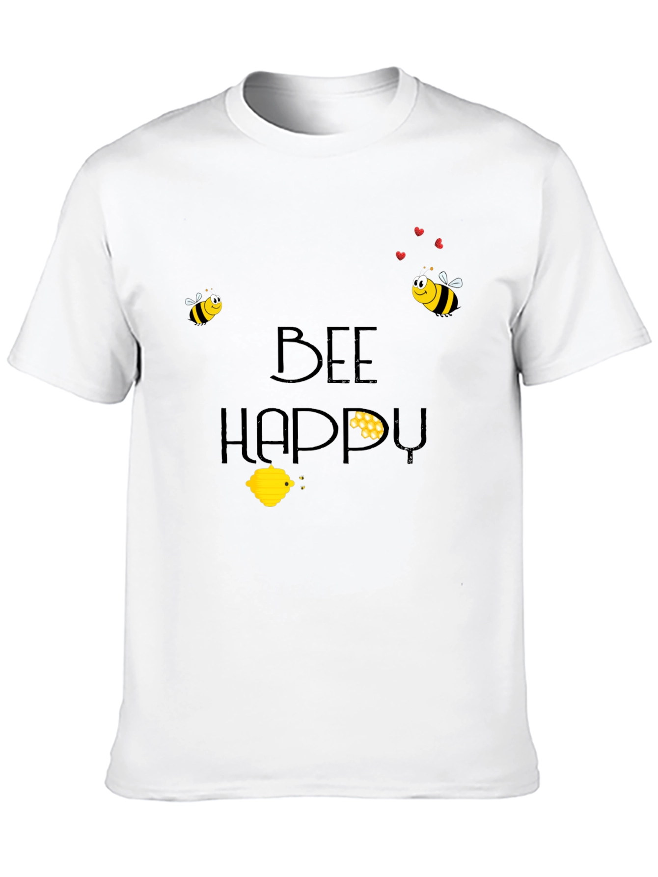 Bee Happy Black T-Shirt