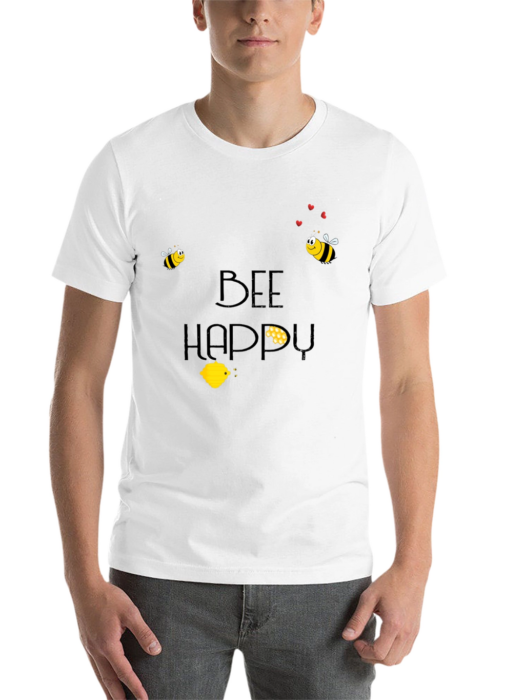 Bee Happy Black T-Shirt