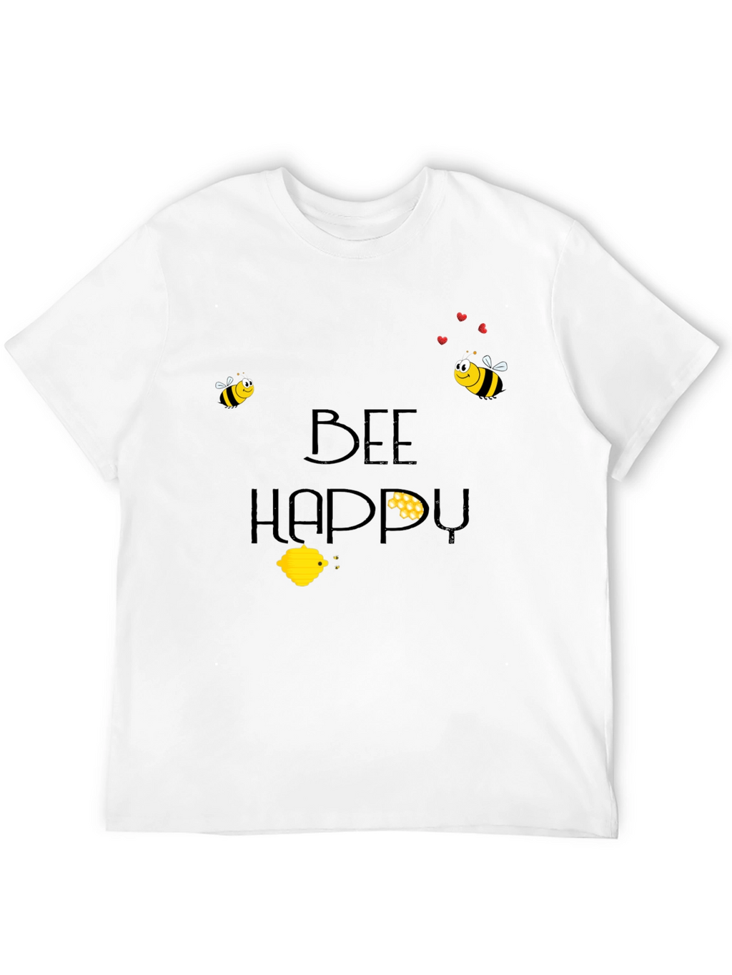 Bee Happy Black T-Shirt