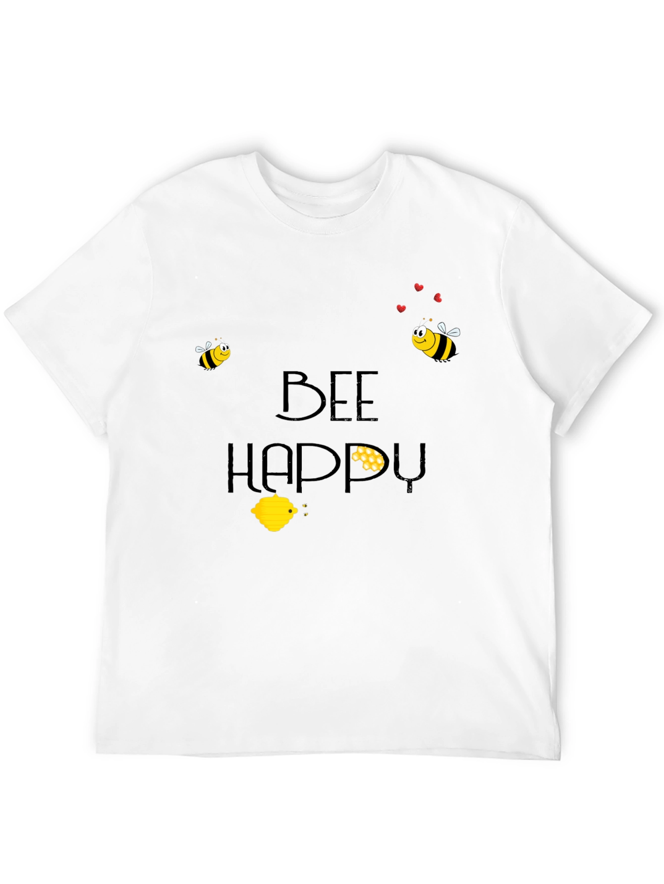 Bee Happy Black T-Shirt