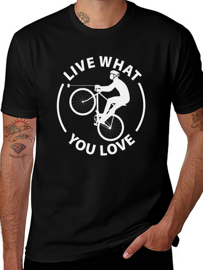 Live What You Love Graphic Tee - Cycling Design