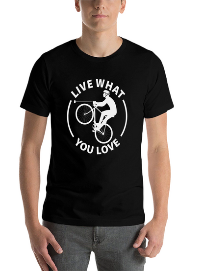 Live What You Love Graphic Tee - Cycling Design