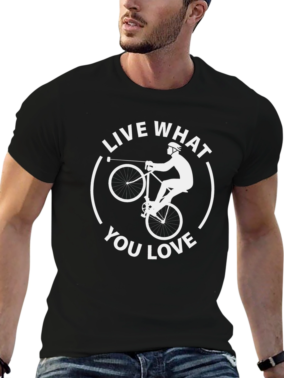 Live What You Love Graphic Tee - Cycling Design