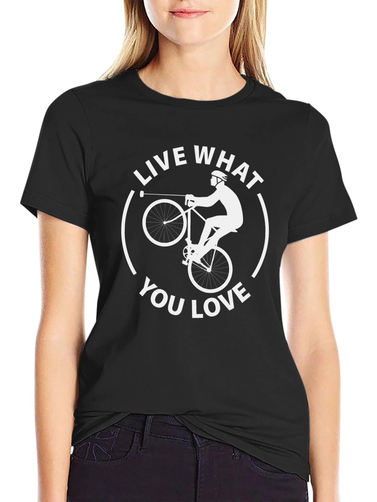 Live What You Love Graphic Tee - Cycling Design