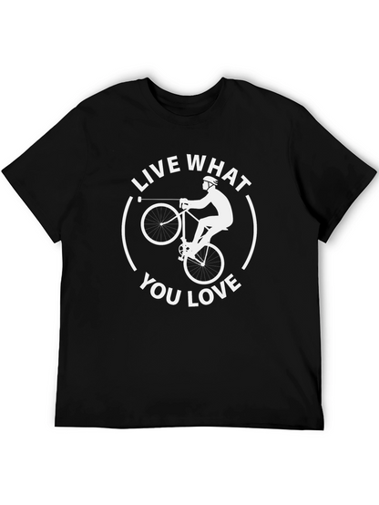 Live What You Love Graphic Tee - Cycling Design