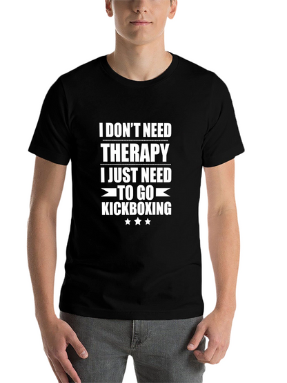 Kickboxing Therapy T-Shirt - Funny Workout Tee