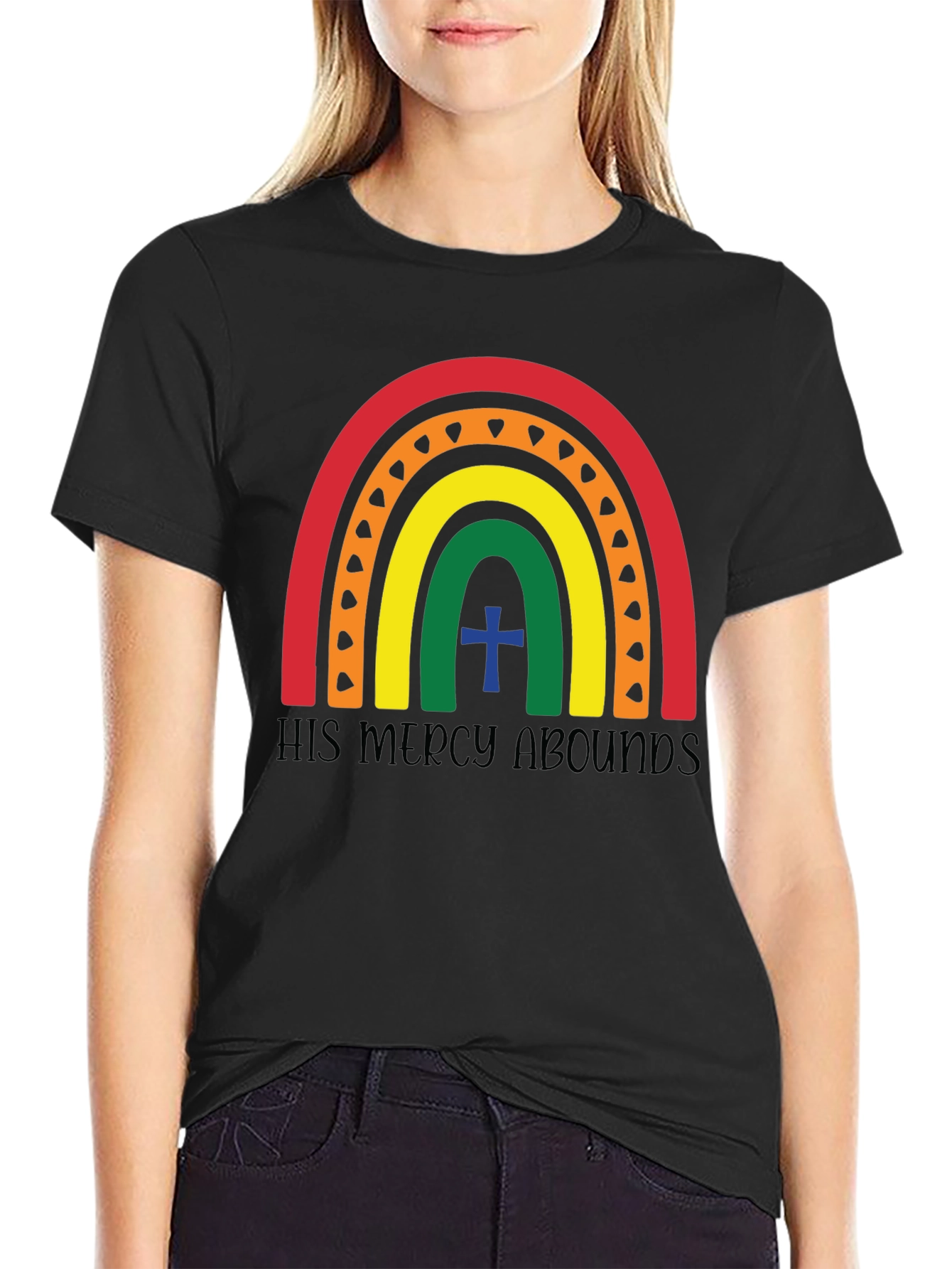 His Mercy Abounds Rainbow T-Shirt