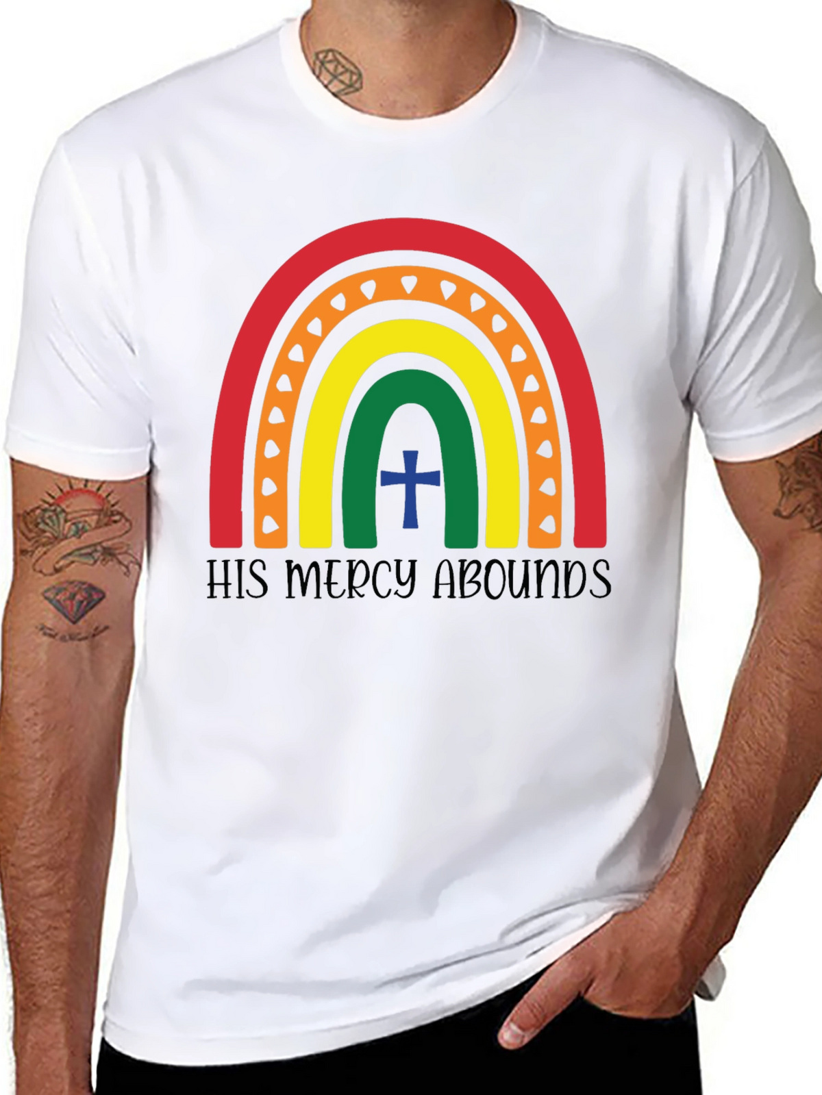 His Mercy Abounds Rainbow T-Shirt