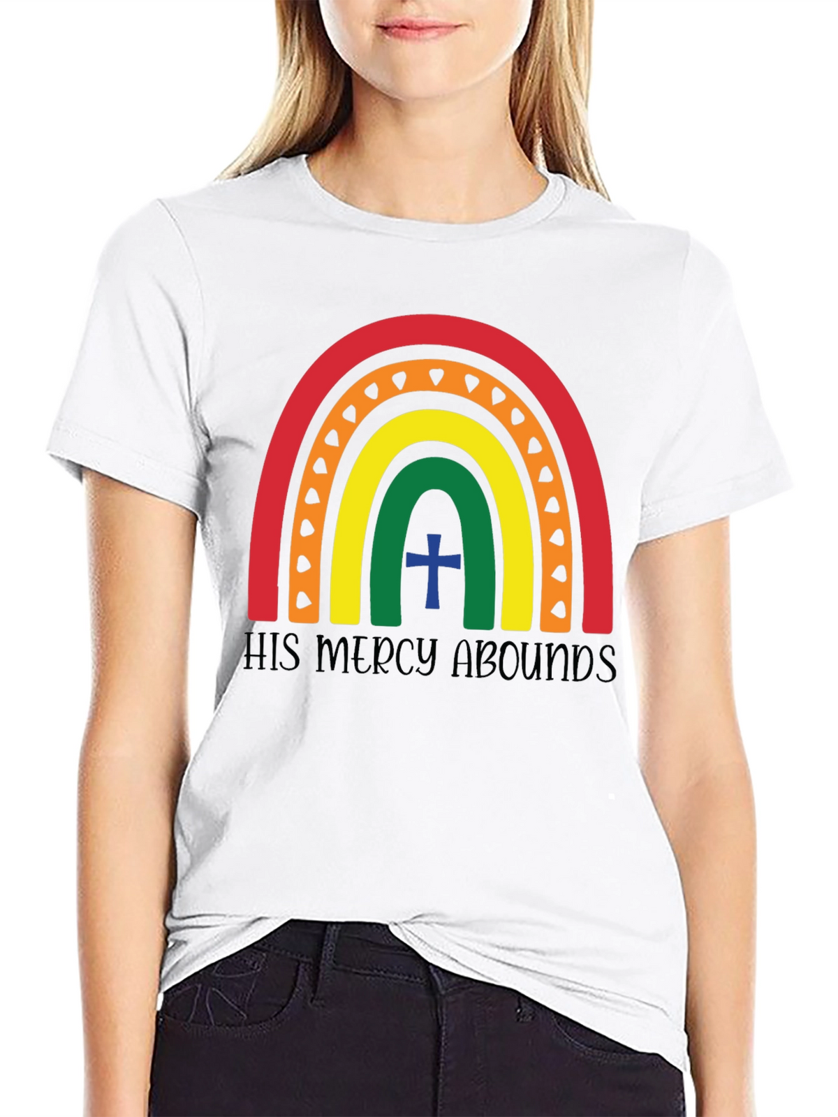 His Mercy Abounds Rainbow T-Shirt