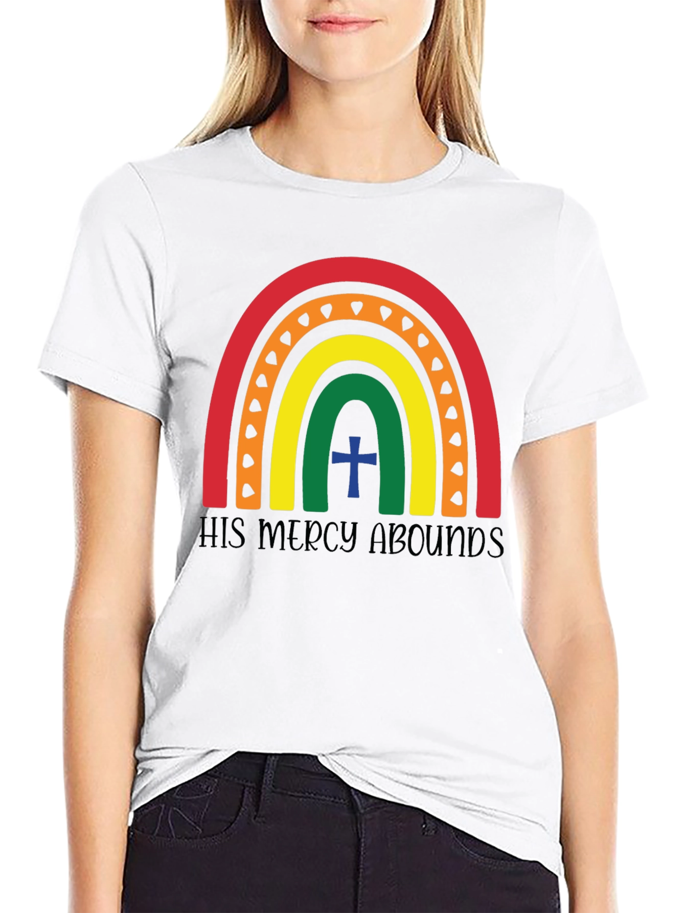His Mercy Abounds Rainbow T-Shirt