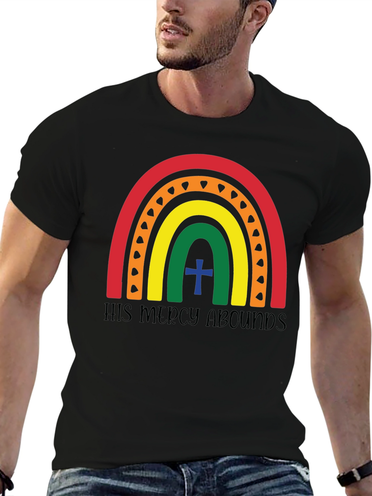 His Mercy Abounds Rainbow T-Shirt