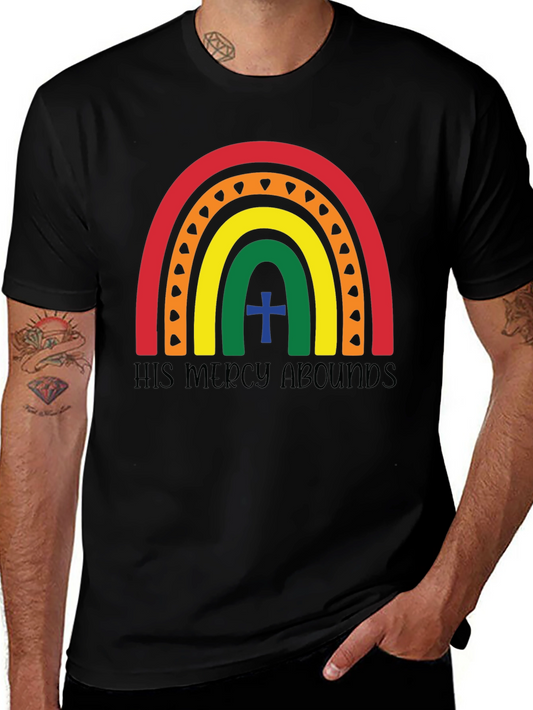 His Mercy Abounds Rainbow T-Shirt