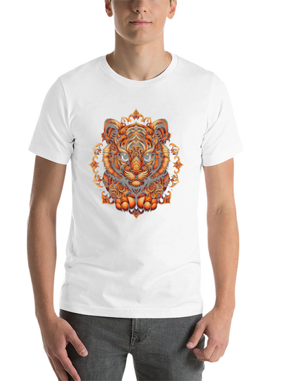 Tiger Mandala Graphic Tee - Stylish Mens Black T-Shirt