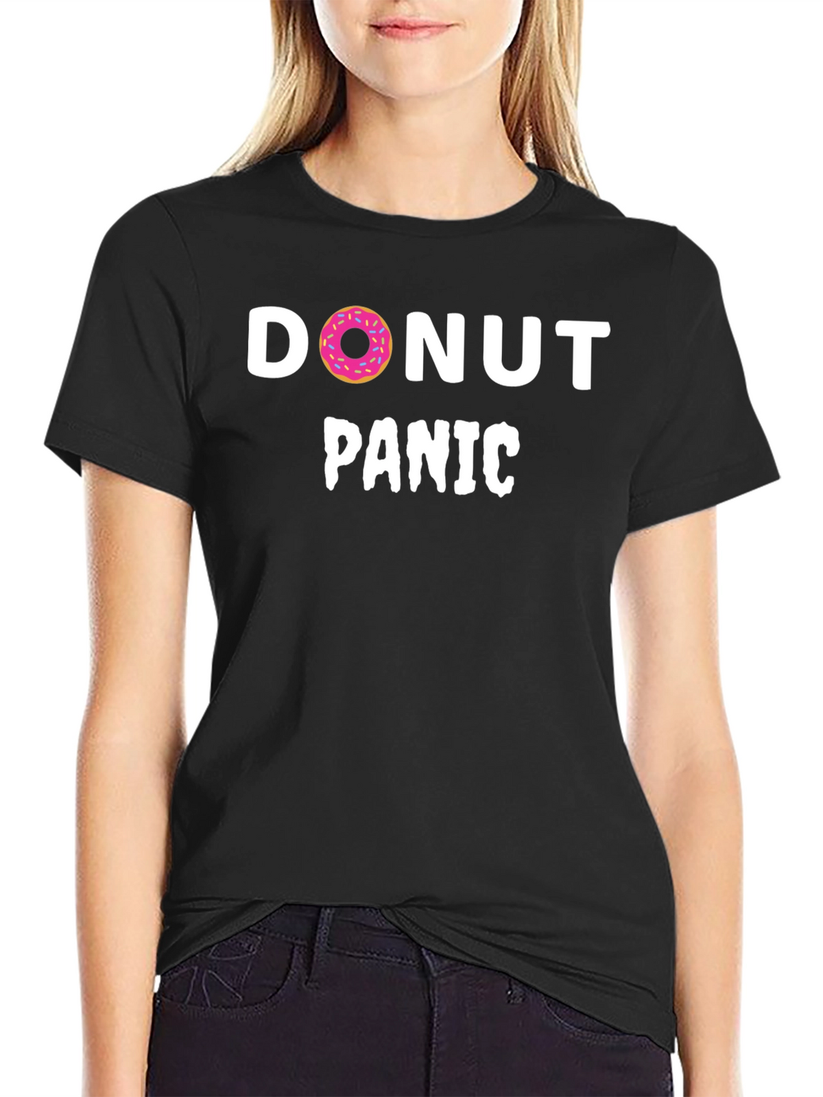 Donut Panic T-Shirt - Funny Graphic Tee