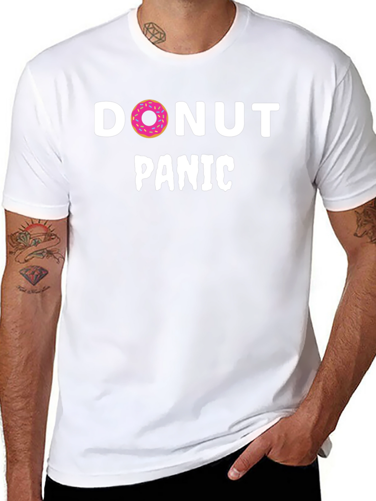 Donut Panic T-Shirt - Funny Graphic Tee
