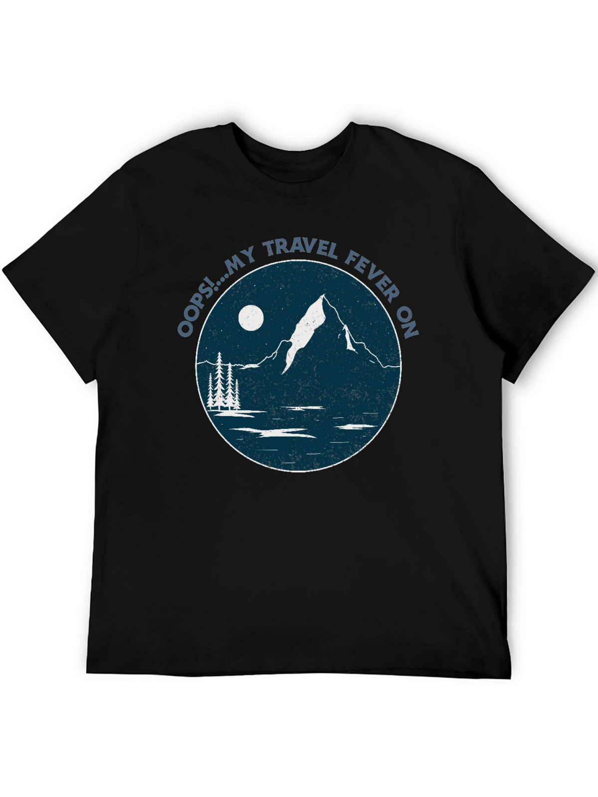 Travel Fever Graphic T-Shirt - Black Mountain Design