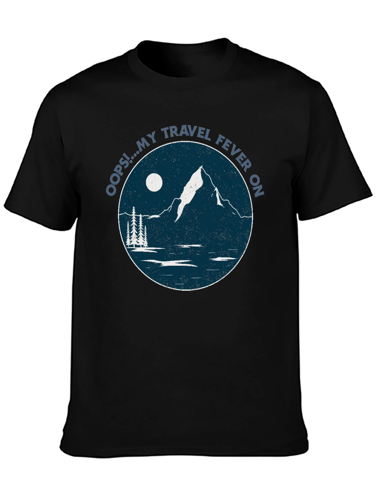 Travel Fever Graphic T-Shirt - Black Mountain Design