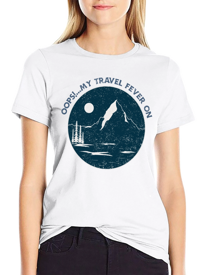 Travel Fever Graphic T-Shirt - Black Mountain Design
