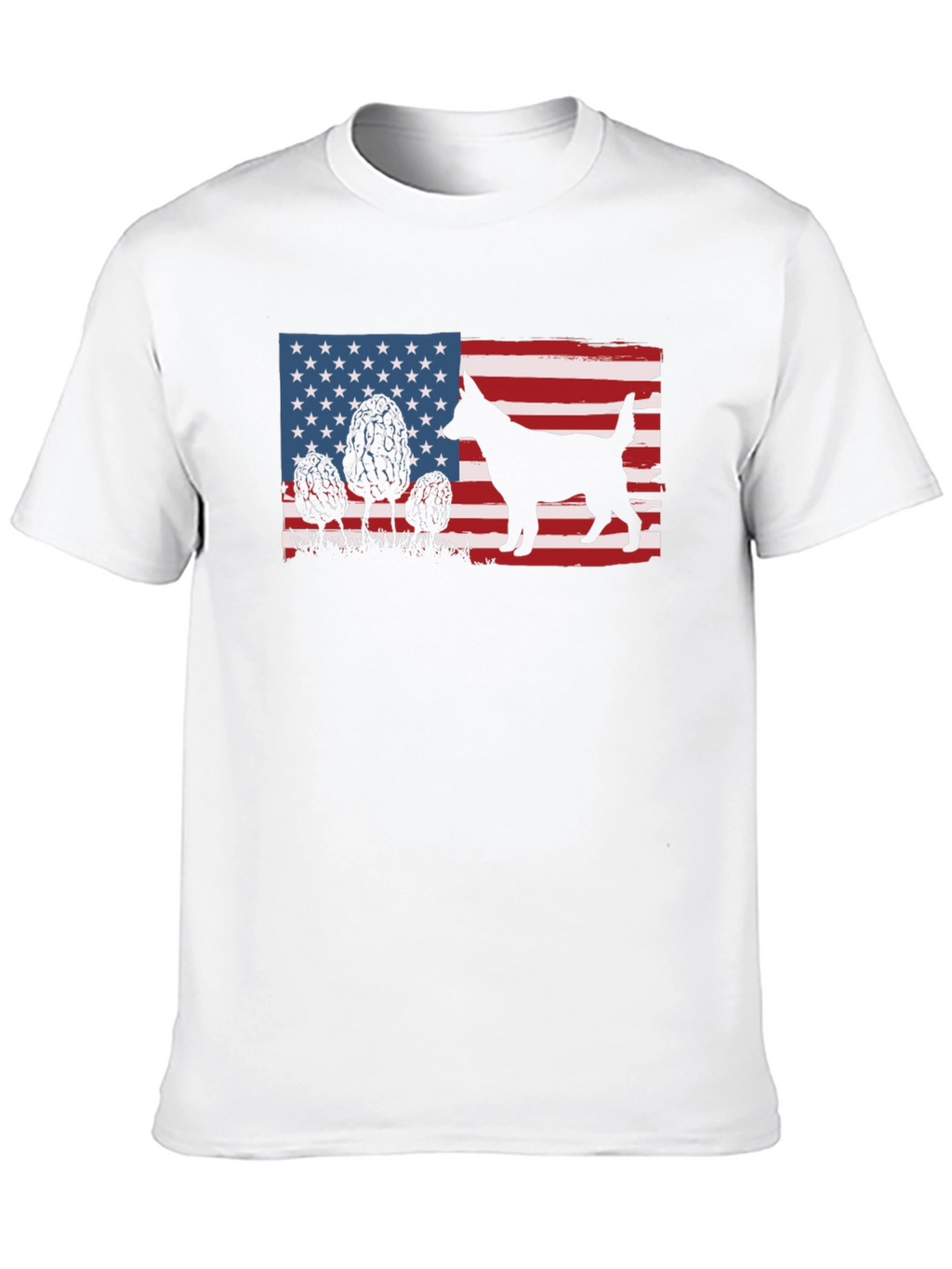 American Dog Silhouette Graphic Tee