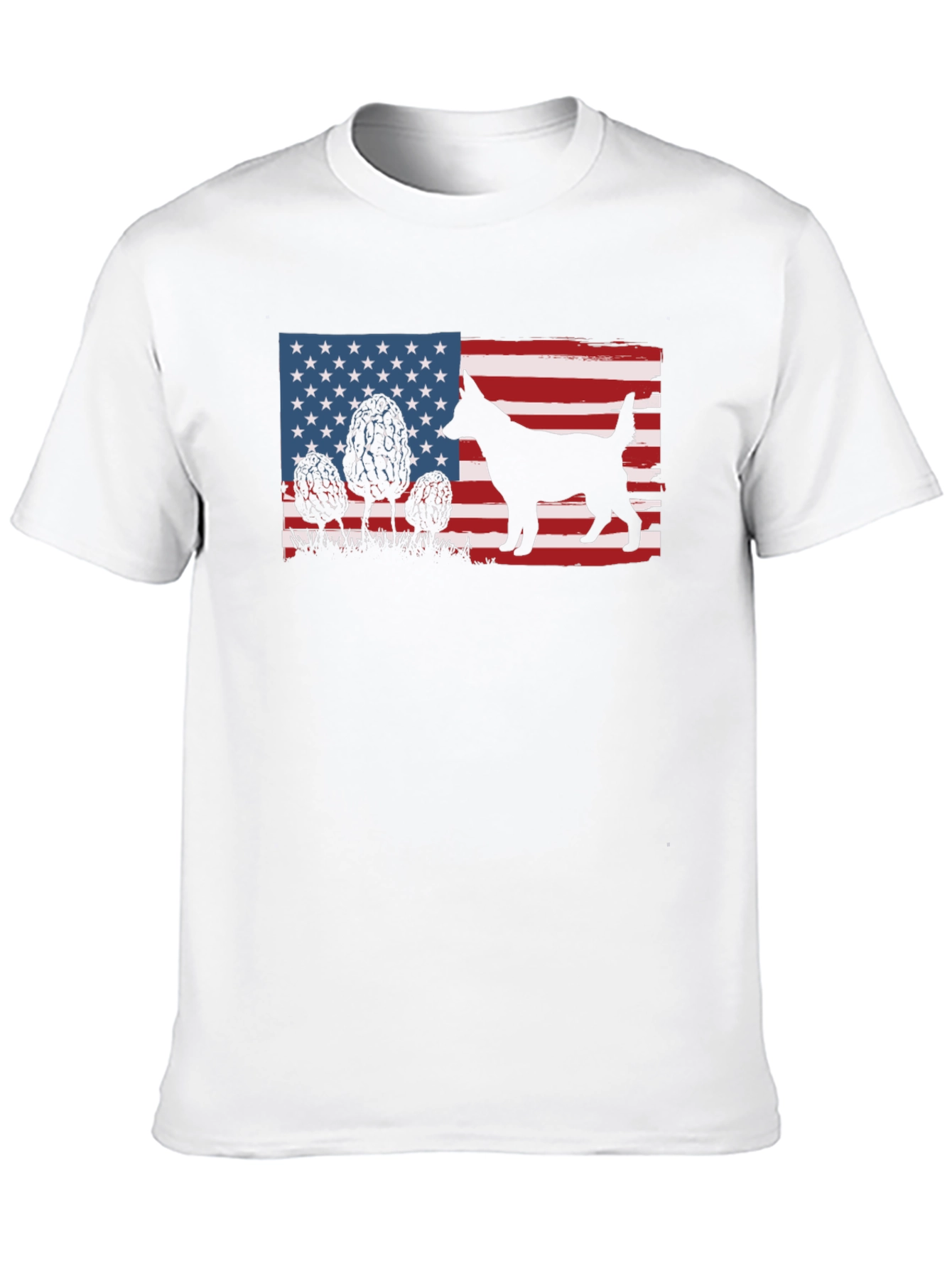 American Dog Silhouette Graphic Tee
