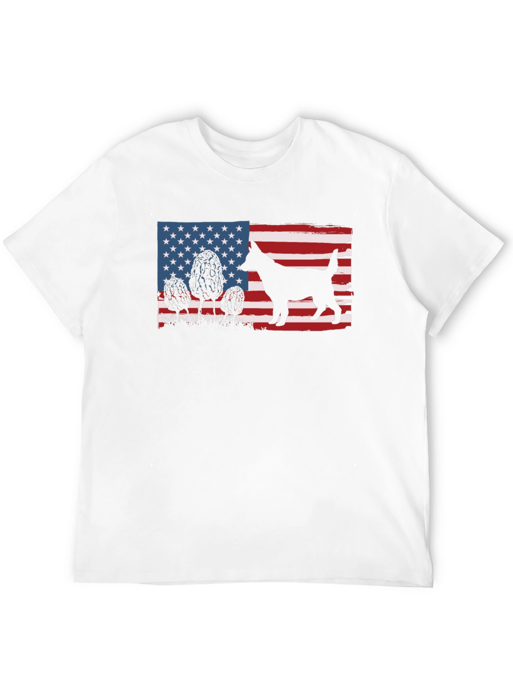 American Dog Silhouette Graphic Tee