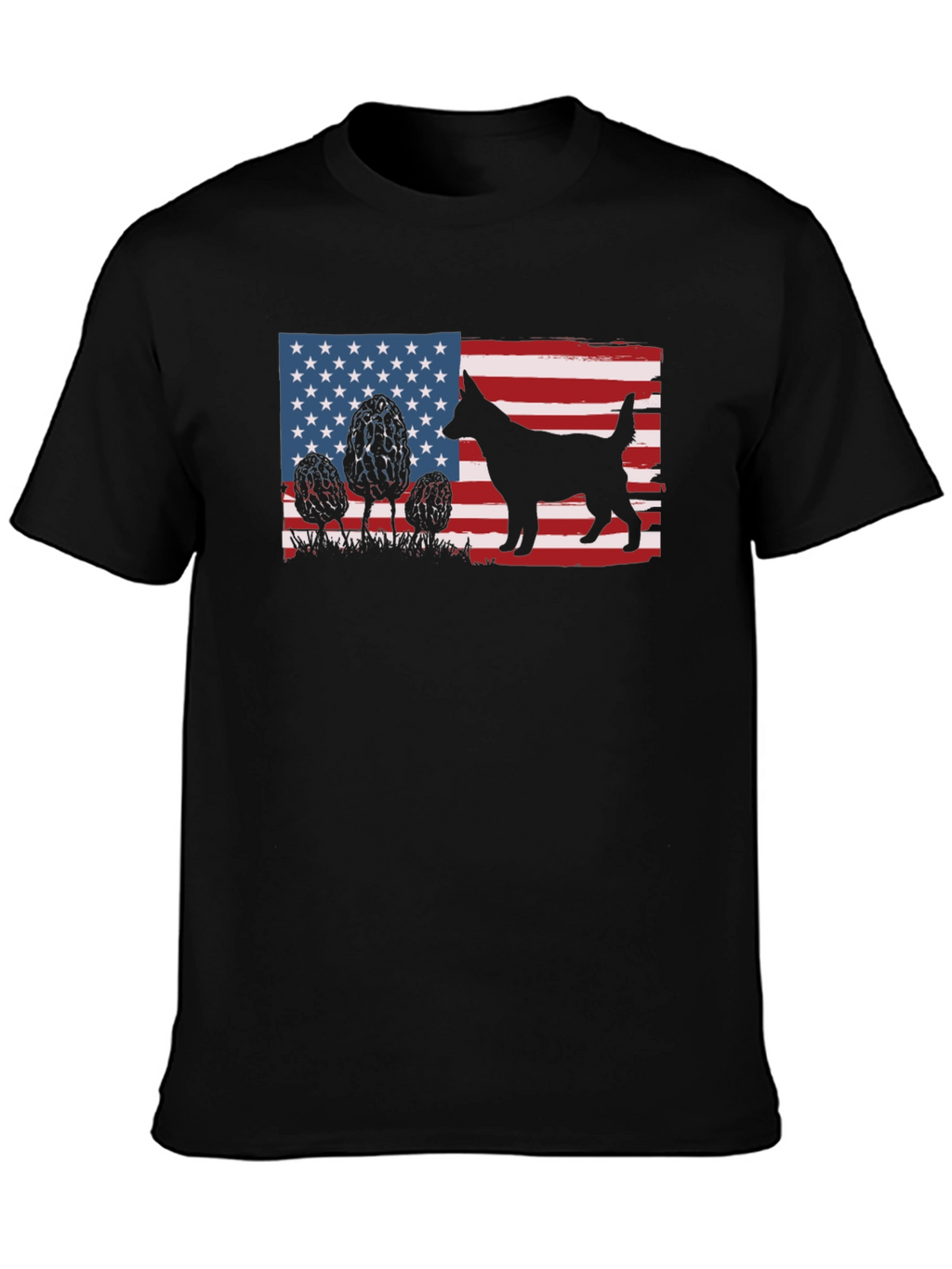 American Dog Silhouette Graphic Tee