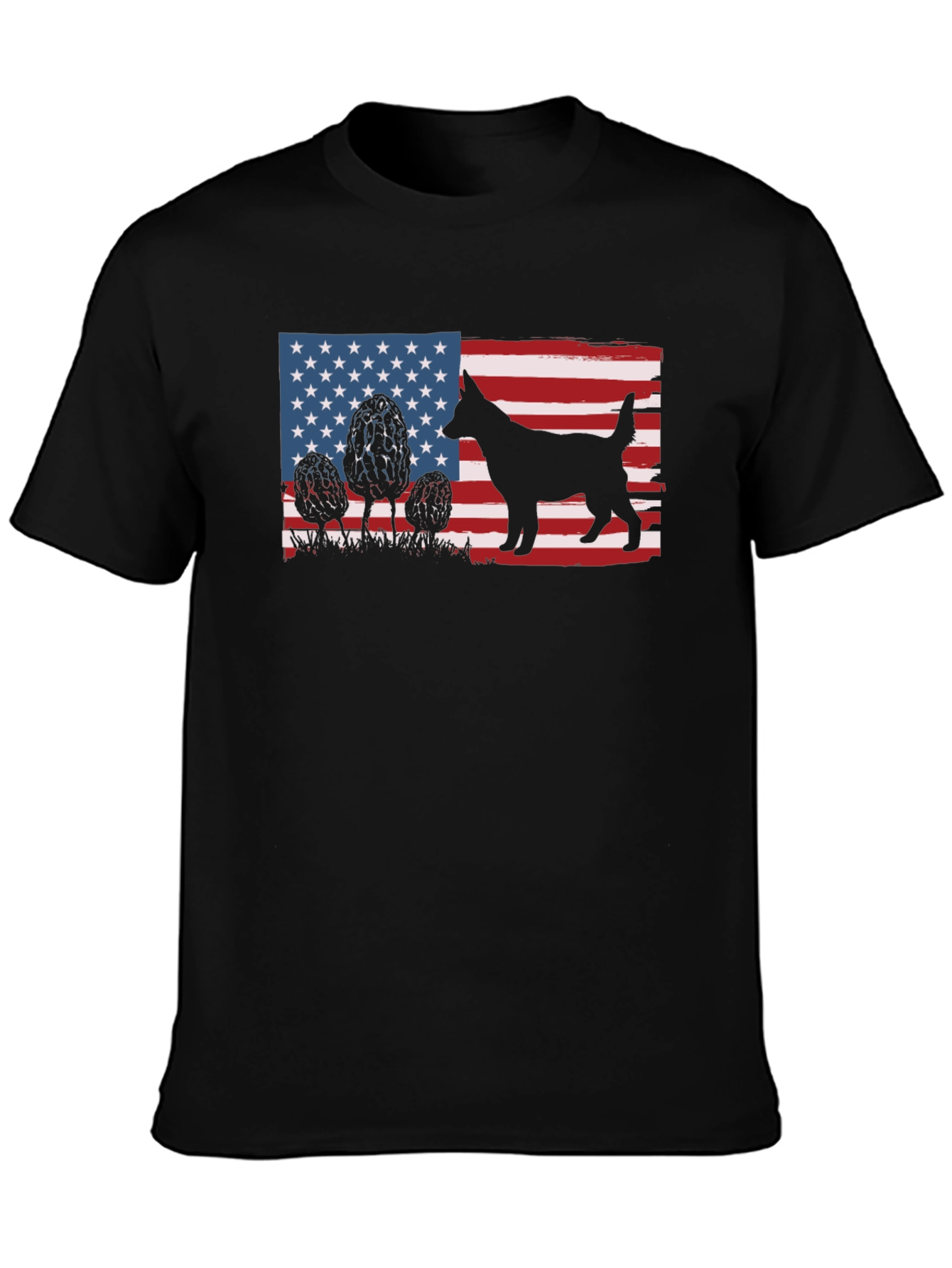 American Dog Silhouette Graphic Tee