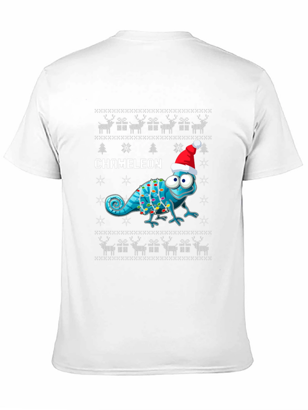 Festive Chameleon Ugly Christmas Sweater T-Shirt