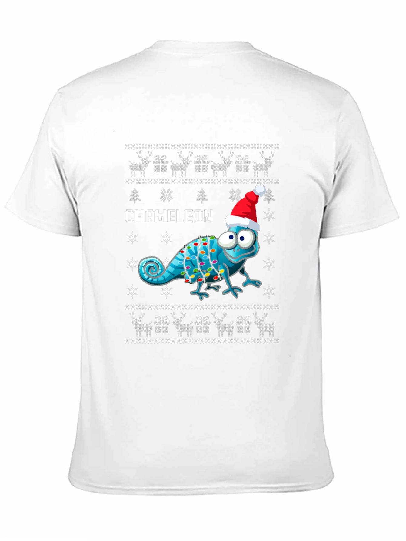 Festive Chameleon Ugly Christmas Sweater T-Shirt