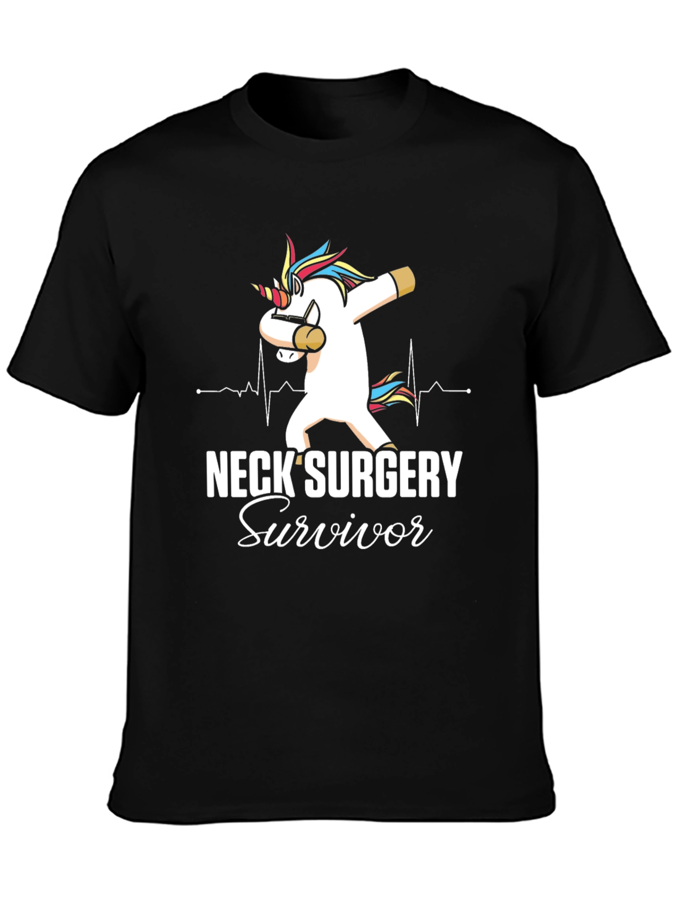 Neck Surgery Survivor Unicorn Dab T-Shirt