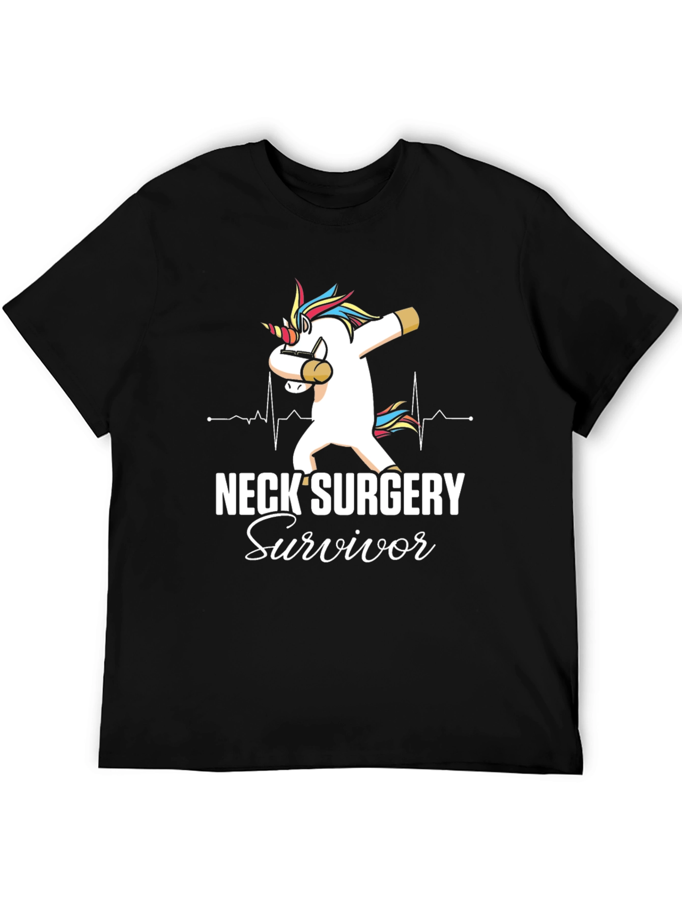 Neck Surgery Survivor Unicorn Dab T-Shirt