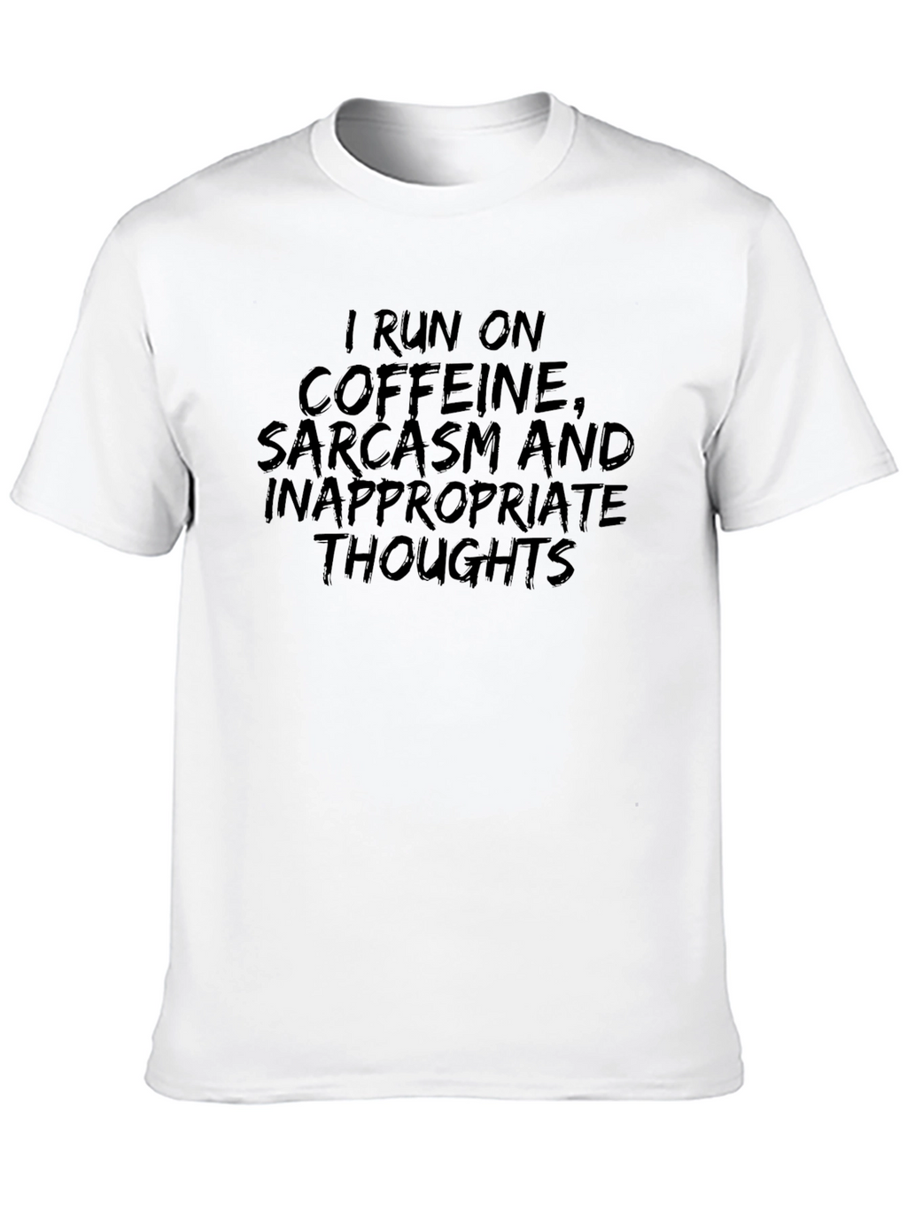 Caffeine Sarcasm Tee - Black Humor Graphic T-Shirt