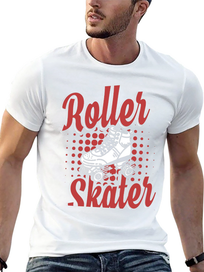 Cool Roller Skater Graphic Tee - Black Cotton T-Shirt