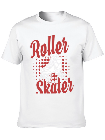 Cool Roller Skater Graphic Tee - Black Cotton T-Shirt
