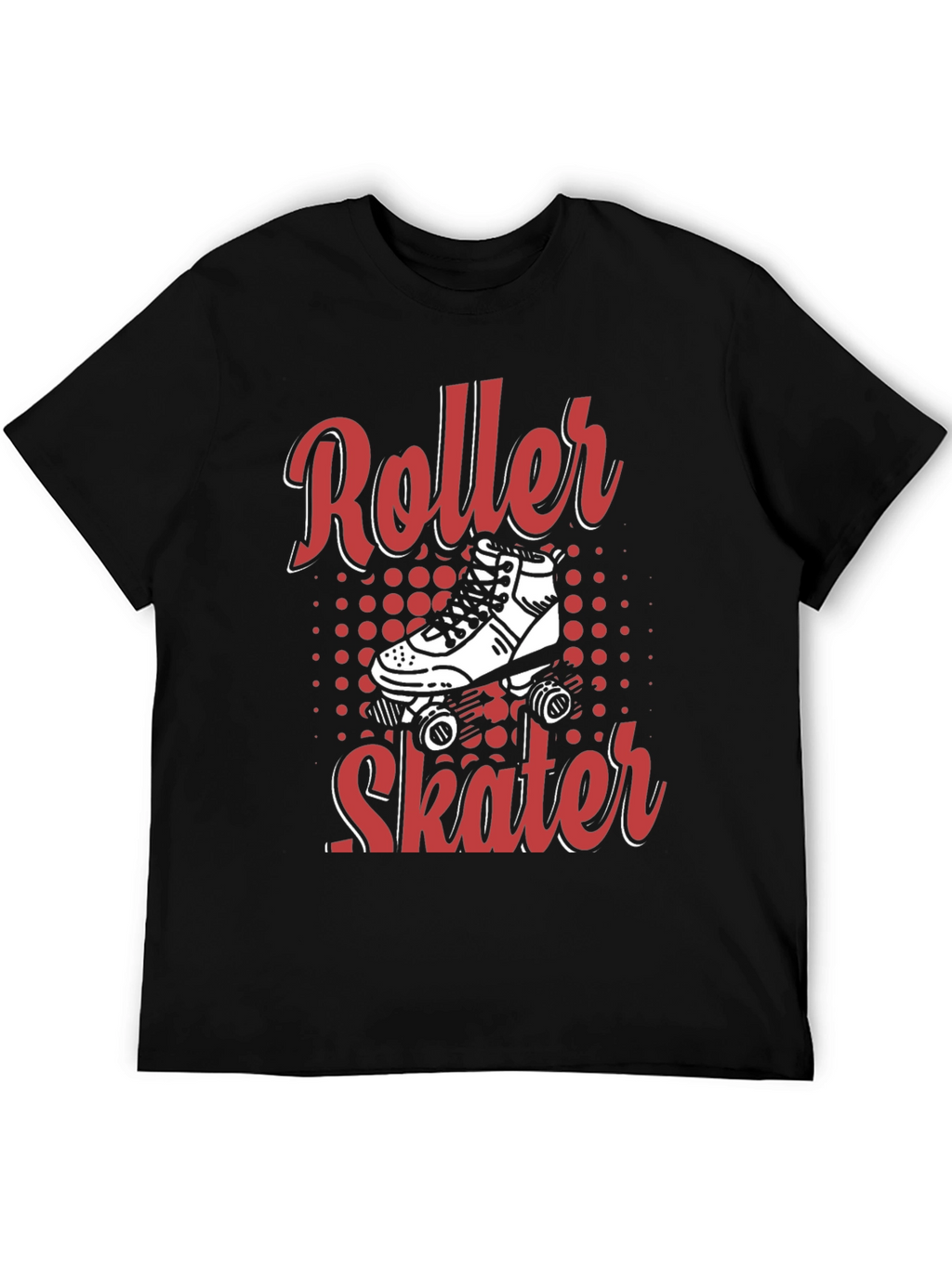 Cool Roller Skater Graphic Tee - Black Cotton T-Shirt