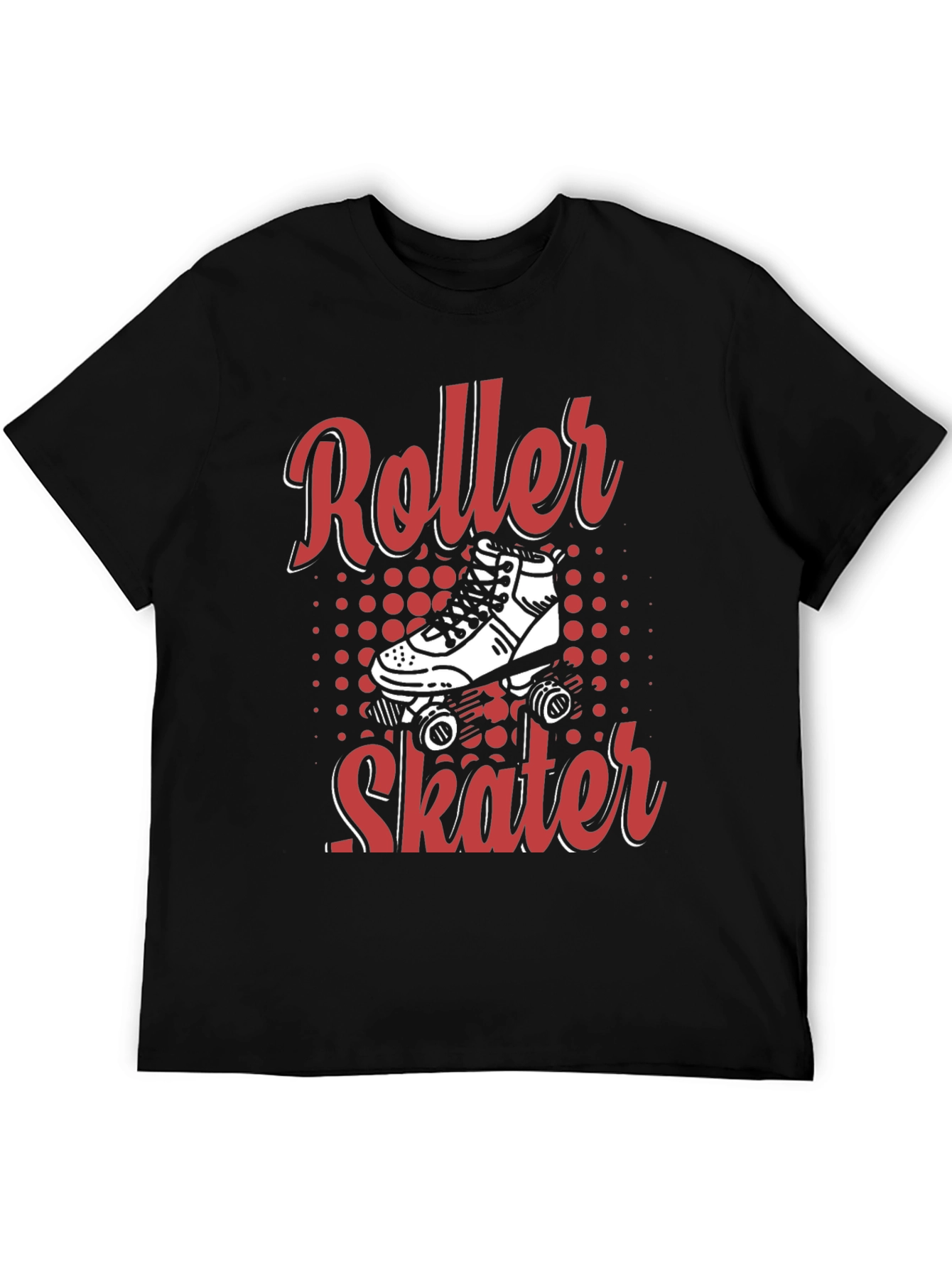 Cool Roller Skater Graphic Tee - Black Cotton T-Shirt