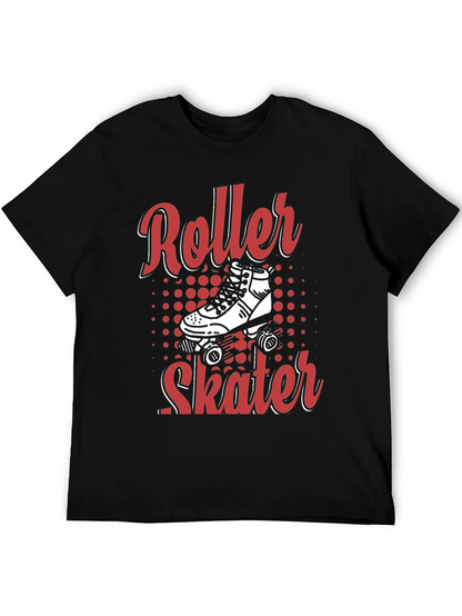 Cool Roller Skater Graphic Tee - Black Cotton T-Shirt