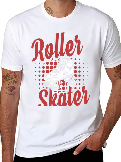 Cool Roller Skater Graphic Tee - Black Cotton T-Shirt