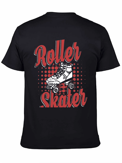 Cool Roller Skater Graphic Tee - Black Cotton T-Shirt