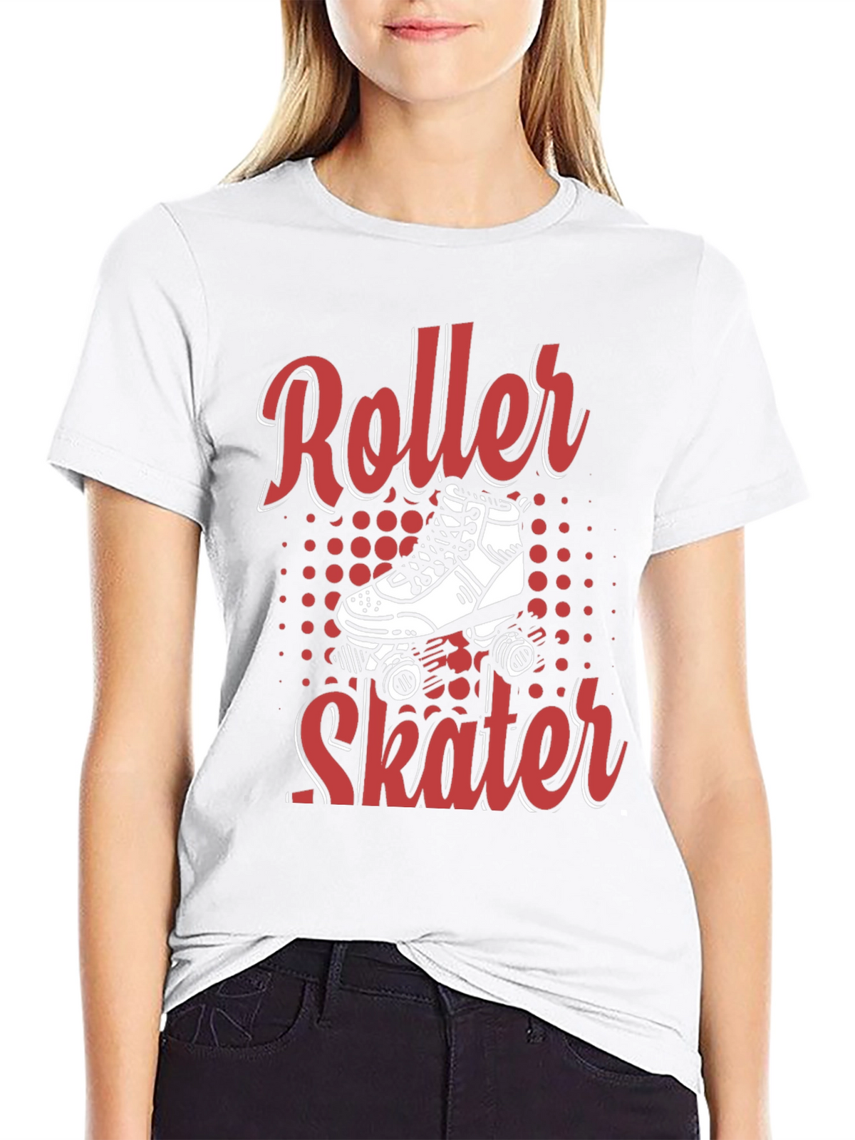 Cool Roller Skater Graphic Tee - Black Cotton T-Shirt