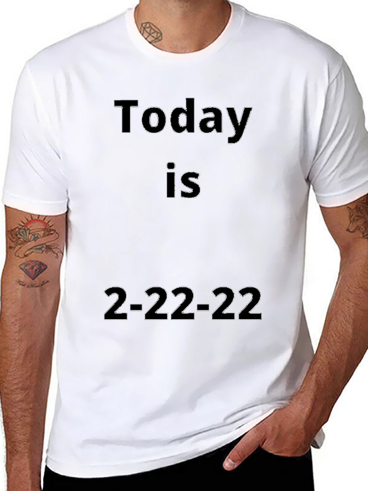 Today Is 2-22-22 Black Graphic Tee